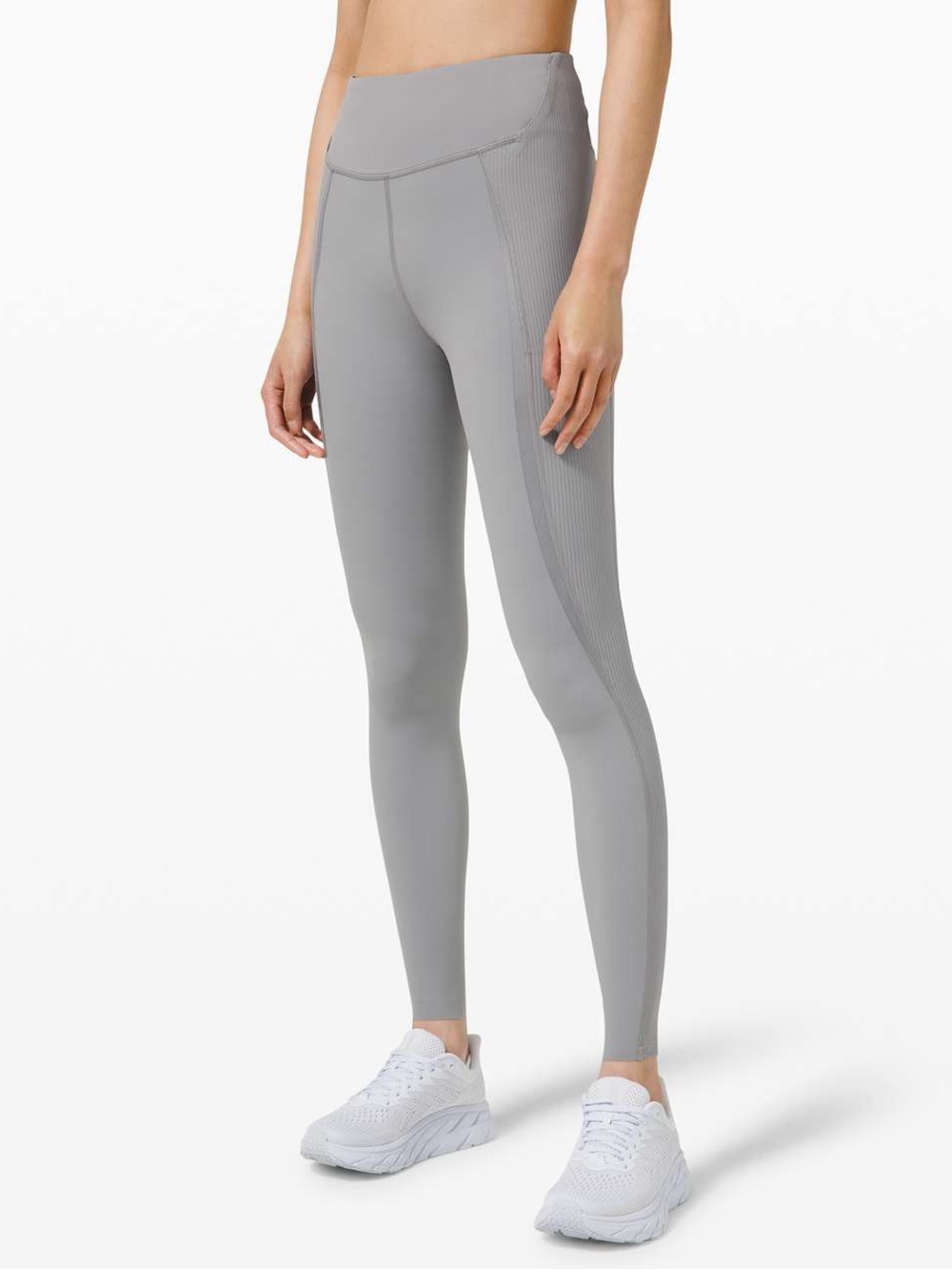 Lululemon Gloss Trim Run Super High-Rise Tight 28" Rhino Grey - Size 6